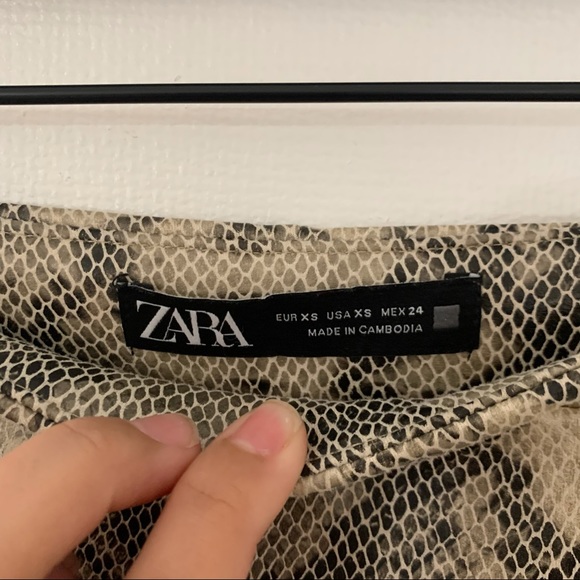 NEW Zara Snake Skin Skort Women’s Sz XS - Picture 4 of 6